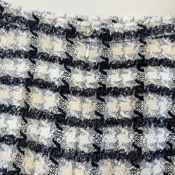 Escada Tweed Boucle Plaid Pencil Skirt Estimated Size 42 12 Old Money Academia - Picture 6 of 11